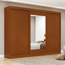 Guarda Roupa Casal Ambiente Nice 3 Portas 2 Gavetas Frassino Off White Flex com Espelho Lopas