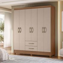 Guarda Roupa Casal Ambiente Panamá 6 Portas Carvalho Fendi - Moval Guarda Roupa Casal Ambiente Panamá 6 Portas Carvalho Fendi - Moval