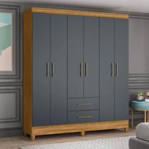 Guarda Roupa Casal Ambiente Panamá 6 Portas Freijó Cinza - Moval Guarda Roupa Casal Ambiente Panamá 6 Portas Freijó Cinza - Moval