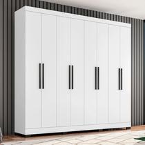 Guarda Roupa Casal Ambiente Prime 1684 Branco com Pés Reto News Araplac