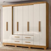 Guarda Roupa Casal Ambiente San Lorenzo 8 Portas Freijó Off White - Moval Guarda Roupa Casal Ambiente San Lorenzo 8 Portas Freijó Off White - Moval