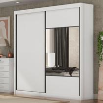 Guarda Roupa Casal Ambiente Sienna 2 Portas 4 Gavetas Neve com Espelho Novo Horizonte Guarda Roupa Casal Ambiente Sienna 2 Portas 4 Gavetas Neve com Espelho Novo Horizonte