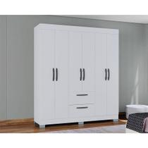Guarda Roupa Casal Ambiente Tóquio 6 Portas Branco Brilho - Poquema Guarda Roupa Casal Ambiente Tóquio 6 Portas Branco Brilho - Poquema