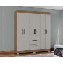 Guarda Roupa Casal Ambiente Tóquio 6 Portas Damasco Off White - Poquema Guarda Roupa Casal Ambiente Tóquio 6 Portas Damasco Off White - Poquema