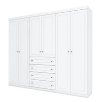 Guarda Roupa Casal Americano 6 Portas Branco - Henn