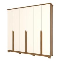 Guarda Roupa Casal Andréas 6 Portas Nature Off White - Henn Guarda Roupa Casal Andréas 6 Portas Nature Off White - Henn
