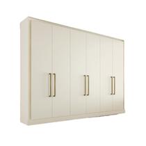 Guarda Roupa Casal Argos 6 portas 6 Gavetas Mdf - Off White