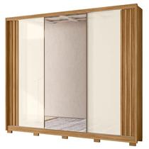 Guarda Roupa Casal Arizona 3 Portas Freijó Off White com Espelho - Moval Guarda Roupa Casal Arizona 3 Portas Freijó Off White com Espelho - Moval
