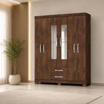 Guarda-Roupa Casal Aspen 6 Portas 2 Gavetas com Espelho para Quarto