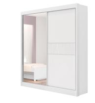 Guarda Roupa Casal Athenas 2 Portas Ripado 3 Gavetas com Espelho com pés - D Doro