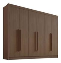 Guarda-roupa Casal Athos 100% Mdf Castanho Ddoro 2025