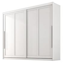 Guarda Roupa Casal Atraente 2 Portas 6 Gavetas Branco Absoluto Semi Fosco - Zanzini