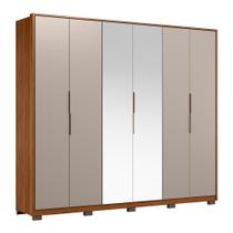 Guarda Roupa Casal Atrice 6 Portas com 2 Espelhos e Pés - Demartêz Guarda Roupa Casal Atrice 6 Portas com 2 Espelhos e Pés - Demartêz