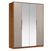 Guarda Roupa Casal Attore 4 Portas Nogueira Nude Prime TX com Espelho Demóbile - Demartêz Guarda Roupa Casal Attore 4 Portas Nogueira Nude Prime TX com Espelho Demóbile - Demartêz