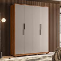Guarda Roupa Casal Attore Ambiente 4 Portas Nogueira Nude Prime TX com Pés Demóbile - Demartêz Guarda Roupa Casal Attore Ambiente 4 Portas Nogueira Nude Prime TX com Pés Demóbile - Demartêz