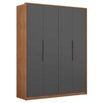 Guarda Roupa Casal Attore D43010K 4 Portas Amêndola Grafito - Demartêz Guarda Roupa Casal Attore D43010K 4 Portas Amêndola Grafito - Demartêz