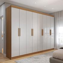 Guarda-Roupa Casal Aurora 8 Portas 4 Gavetas Marrocos/Off White - Panorama Móveis