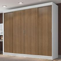 Guarda-roupa Casal Austin 4 Portas 3 Gavetas Branco Guarda-roupa Casal Austin 4 Portas 3 Gavetas Branco