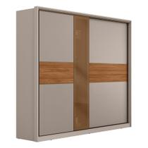 Guarda Roupa Casal Authentic 2 Portas Deslizantes com Vidro Reflecta - Demartêz Guarda Roupa Casal Authentic 2 Portas Deslizantes com Vidro Reflecta - Demartêz