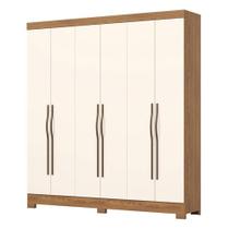 Guarda Roupa Casal B368 Nature Off White Henn - Briz Móveis