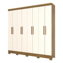 Guarda Roupa Casal B51 Nature Off White Briz Móveis