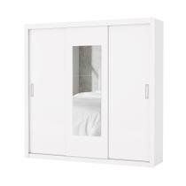 Guarda Roupa Casal Bahia Com Espelho 3 Portas de Correr Carioca Moveis