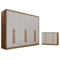 Guarda Roupa Casal Bandeira E Gaveteiro Milão Com Chave Cumaru 25 Fendi - Novo Horizonte Guarda Roupa Casal Bandeira E Gaveteiro Milão Com Chave Cumaru 25 Fendi - Novo Horizonte