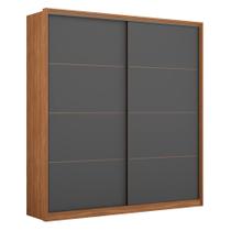 Guarda-Roupa Casal Belga 2 PT 3 GV Grafito e Amendola