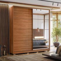 Guarda Roupa Casal Belga Ambiente Nogueira Touch Flex com Espelho e Pés Demóbile - Demartêz Guarda Roupa Casal Belga Ambiente Nogueira Touch Flex com Espelho e Pés Demóbile - Demartêz