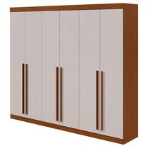 Guarda Roupa Casal Bertha 6 Portas 2 Gavetas Frassino Off White - Lopas