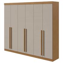 Guarda Roupa Casal Bertha 6 Portas Amêndoa Clean Off White - Lopas Guarda Roupa Casal Bertha 6 Portas Amêndoa Clean Off White - Lopas