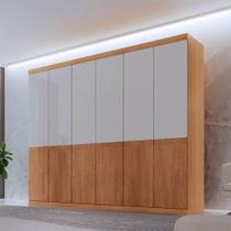 Guarda Roupa Casal Bipartido Doble Mdf 6 Portas 4 Gavetas Naturalle-off White Sem Pés Guarda Roupa Casal Bipartido Doble Mdf 6 Portas 4 Gavetas Naturalle-off White Sem Pés