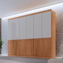Guarda Roupa Casal Bipartido Doble MDF 6 Portas e 4 Gavetas Moderna Mobília Guarda Roupa Casal Bipartido Doble MDF 6 Portas e 4 Gavetas Moderna Mobília