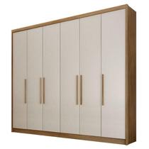 Guarda Roupa Casal Bolonha 6 Portas 6 Gavetas Cumaru 25 Fendi Novo Horizonte