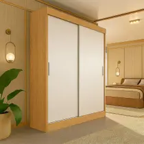 Guarda-Roupa Casal Boreal 2 Portas Carvalho e Off White