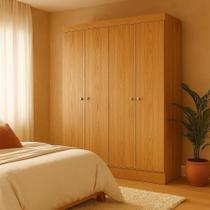 Guarda-Roupa Casal Boreal 4 Portas Carvalho