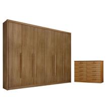 Guarda Roupa Casal Bragança e Gaveteiro Milão com Chave Cumaru 23 - Novo Horizonte