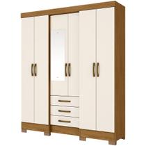 Guarda-Roupa Casal Briz 6 Portas e 3 Gavetas - Henn