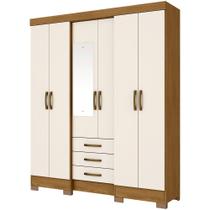 Guarda-Roupa Casal Briz 6 Portas e 3 Gavetas - Henn Guarda-Roupa Casal Briz 6 Portas e 3 Gavetas - Henn