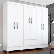 Guarda Roupa Casal Bruna 6 Portas Branco FF