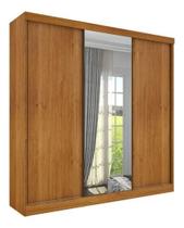 Guarda Roupa Casal C/espelho Dacar 3 Pt Cinamomo Móveis Tcil