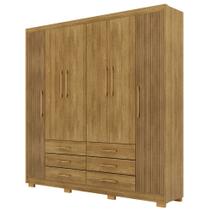 Guarda Roupa Casal Canadá 6 Portas Nature Brisa Vila Rica