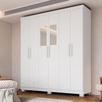 Guarda-Roupa Casal Canadá Com Espelho 6 Portas 100% MDF Linhamobília