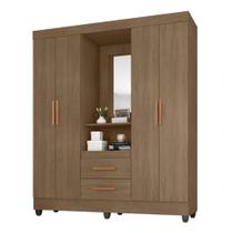Guarda Roupa Casal Capela Lite Carvalho Oak Móveis Leão