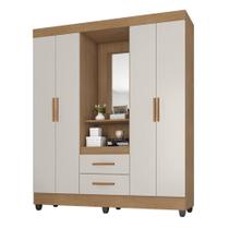 Guarda Roupa Casal Capela Lite Nature Off White - Móveis Leão Guarda Roupa Casal Capela Lite Nature Off White - Móveis Leão