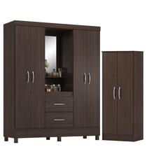 Guarda Roupa Casal Capelinha Lord com Multiuso Viena Café - Demóbile Guarda Roupa Casal Capelinha Lord com Multiuso Viena Café - Demóbile