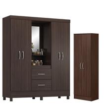 Guarda Roupa Casal Capelinha Lord com Sapateira Multiuso Golden Café - Demóbile Guarda Roupa Casal Capelinha Lord com Sapateira Multiuso Golden Café - Demóbile
