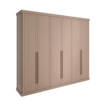 Guarda-Roupa Casal Capri 6 PT 6 GV Freijó e Titânio