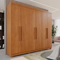 Guarda-Roupa Casal Casal 6 Portas 3 Gavetas Roma Espresso Móveis Marrom/Cinamomo