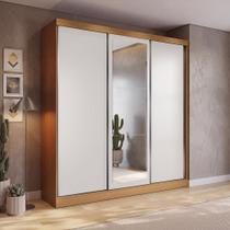 Guarda Roupa Casal CB1505 TJBR 3 Portas de Correr com Espelhos MDP Tapajós-Branco Kappesberg Guarda Roupa Casal CB1505 TJBR 3 Portas de Correr com Espelhos MDP Tapajós-Branco Kappesberg